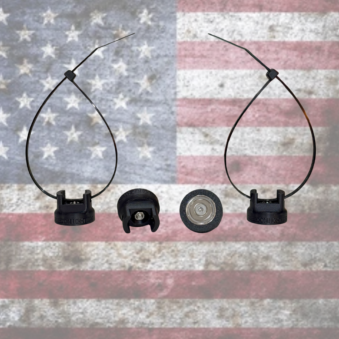 Magnetic Zip Tie Holders- 4 Pack