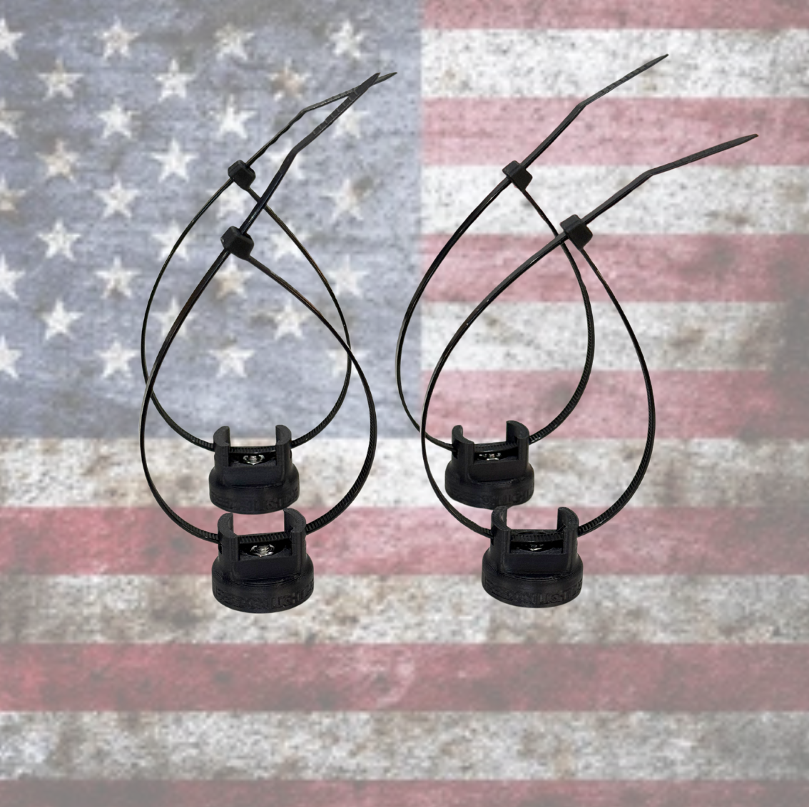 Magnetic Zip Tie Holders- 4 Pack