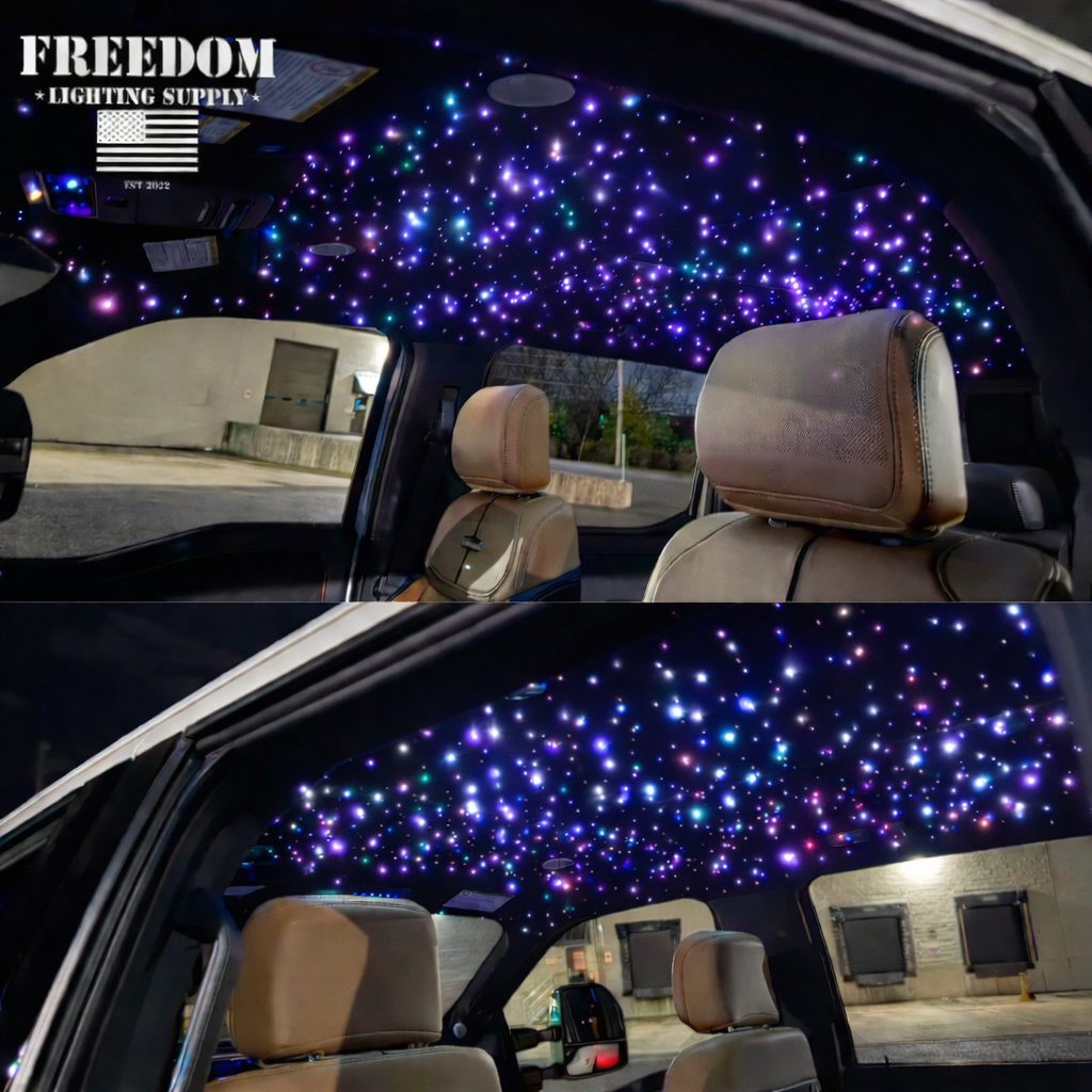 Quad-Color Fiber Optic Starlight Headliner Kit - RGB+White