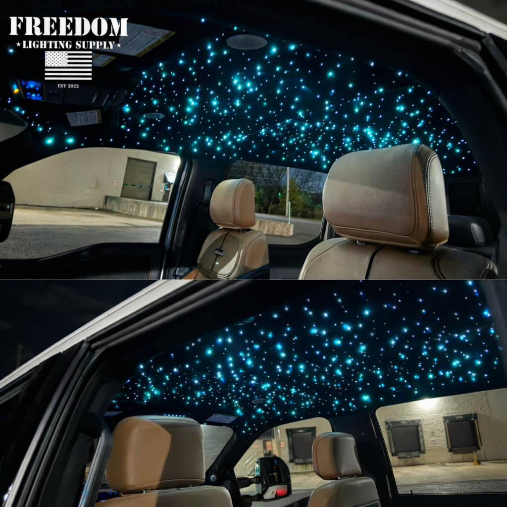 Quad-Color Fiber Optic Starlight Headliner Kit - RGB+White