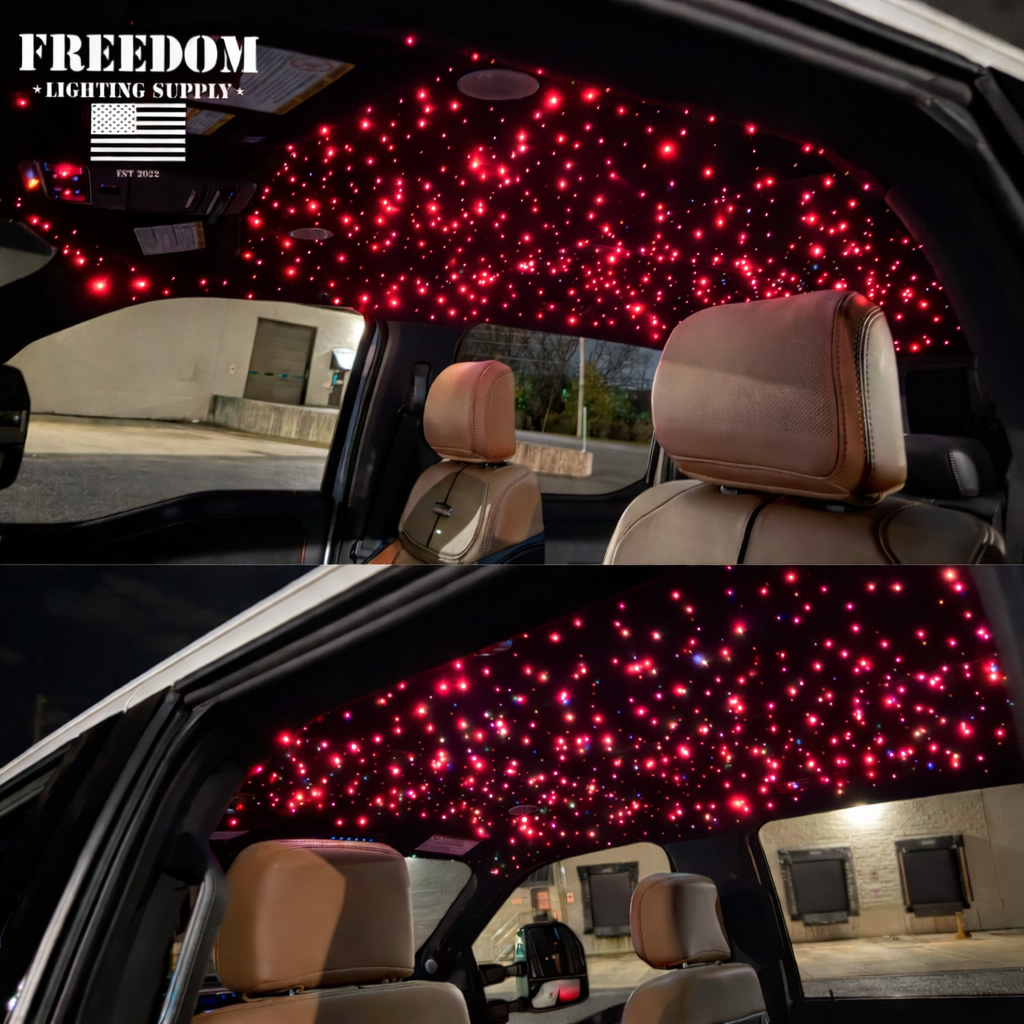 Quad-Color Fiber Optic Starlight Headliner Kit - RGB+White