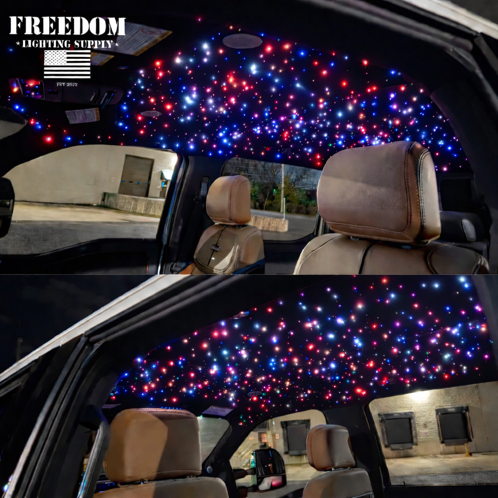 Quad-Color Fiber Optic Starlight Headliner Kit - RGB+White