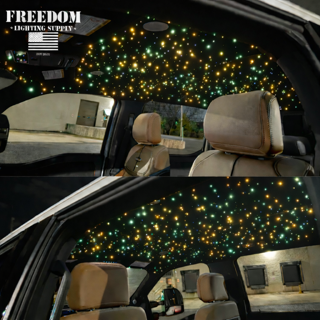 Quad-Color Fiber Optic Starlight Headliner Kit - RGB+White