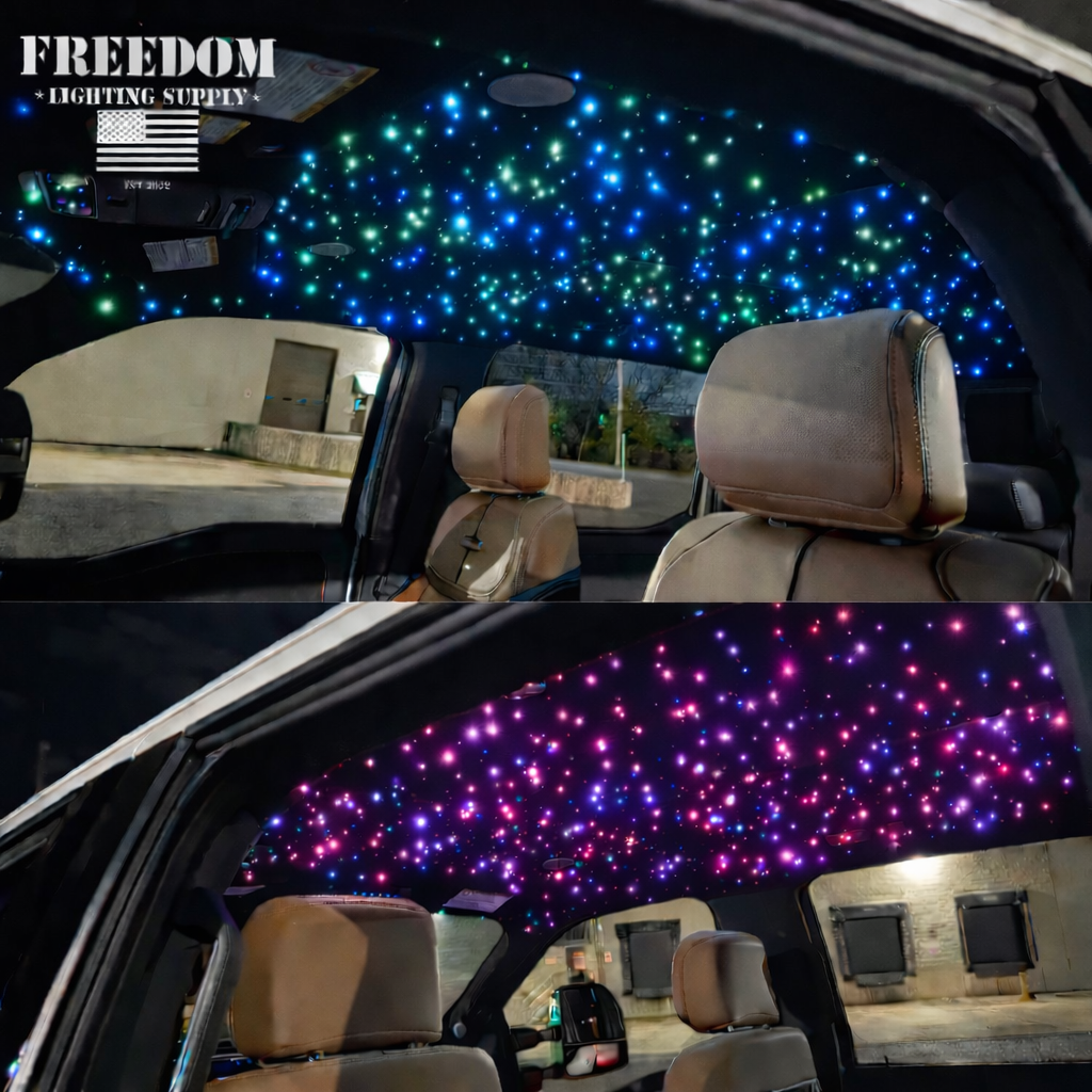 Quad-Color Fiber Optic Starlight Headliner Kit - RGB+White