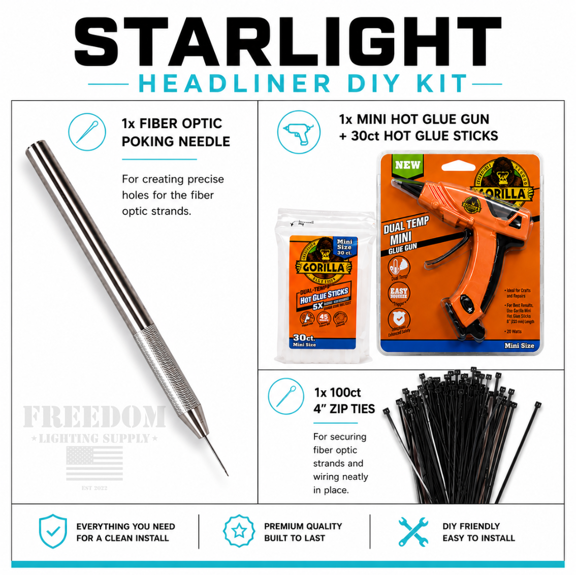 Freedom Starlight Headliner Pro Installation Kit